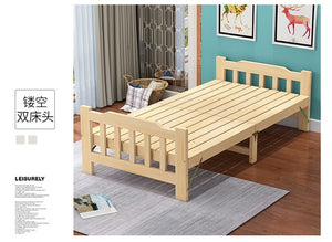 100% Wooden Bed,Folding wooden beds, children's adult furniture, bedroom furniture children furniture Dormitory bed sofa cama