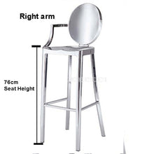Load image into Gallery viewer, Commercial Furniture Full Stainless Steel 4 Leg Dining Chair Bar Counter Chair High Footstool Bar Stool Chair With Backrest