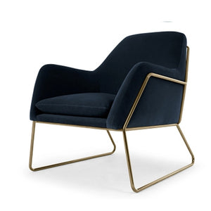 Modern Fashion Single Sofa Chair Armrest Nordic Minimalist Sofa Living Room Chair Flannelette Soft Seat Cushion Metal Iron Frame