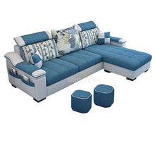 Load image into Gallery viewer, NEW 3 Seat Linen Fabric Living Room Sofa Set Home Furniture Modern Design Frame Soft Sponge L Shape Home Furniture