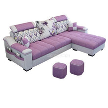 Load image into Gallery viewer, NEW 3 Seat Linen Fabric Living Room Sofa Set Home Furniture Modern Design Frame Soft Sponge L Shape Home Furniture