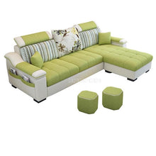 Load image into Gallery viewer, NEW 3 Seat Linen Fabric Living Room Sofa Set Home Furniture Modern Design Frame Soft Sponge L Shape Home Furniture