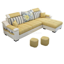 Load image into Gallery viewer, NEW 3 Seat Linen Fabric Living Room Sofa Set Home Furniture Modern Design Frame Soft Sponge L Shape Home Furniture