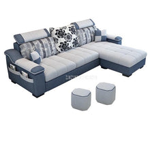 Load image into Gallery viewer, NEW 3 Seat Linen Fabric Living Room Sofa Set Home Furniture Modern Design Frame Soft Sponge L Shape Home Furniture