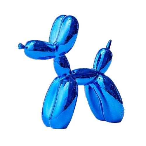 Plating Jeff Koons Shiny Balloons Dog Statue Dog Art Sculpture Animals Figurine Resin Craftwork Home Decoration Accessories R396