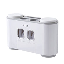 Load image into Gallery viewer, ECOCO Wall-mount Toothbrush Holder Auto Squeezing Toothpaste Dispenser Toothbrush Toothpaste Cup Storage Bathroom Accessories