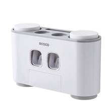 Load image into Gallery viewer, ECOCO Wall-mount Toothbrush Holder Auto Squeezing Toothpaste Dispenser Toothbrush Toothpaste Cup Storage Bathroom Accessories