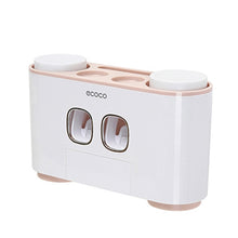 Load image into Gallery viewer, ECOCO Wall-mount Toothbrush Holder Auto Squeezing Toothpaste Dispenser Toothbrush Toothpaste Cup Storage Bathroom Accessories