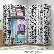 Load image into Gallery viewer, Folding Non-woven Cloth Wardrobe Student Children Bedroom Small Wardrobe DIY Assembly Clothes Storage Cabinet Home Furniture