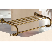 Load image into Gallery viewer, Antique Carved Double Cup Holder Brass Collection Towel Rack Bathroom Accessories Creative Paper Holder Bathroom Hardware Set