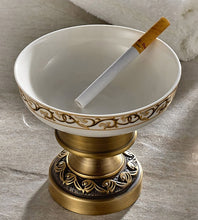 Load image into Gallery viewer, Antique Carved Double Cup Holder Brass Collection Towel Rack Bathroom Accessories Creative Paper Holder Bathroom Hardware Set