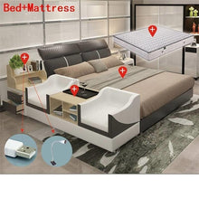 Load image into Gallery viewer, Meuble Maison Yatak Odasi Mobilya Infantil Bett Letto Matrimoniale Leather De Dormitorio bedroom Furniture Mueble Cama Bed