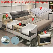 Load image into Gallery viewer, Meuble Maison Yatak Odasi Mobilya Infantil Bett Letto Matrimoniale Leather De Dormitorio bedroom Furniture Mueble Cama Bed