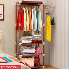 Load image into Gallery viewer, MAGIC UNION Simple Metal Iron Coat Rack Floor Standing Clothes Hanging Storage Shelf Clothes Hanger Racks Bedroom Furniture