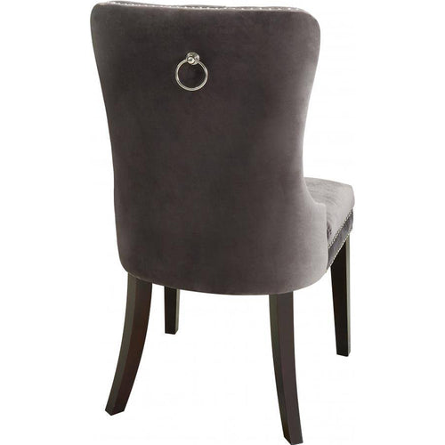 Postmodernism dining chairs with ring pulls on back