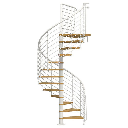 one stop service residential building exterior spiral steel wood stairs